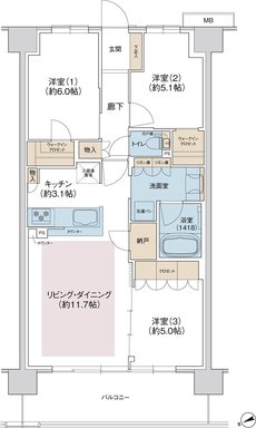 ジェイグラン羽衣 間取り C type