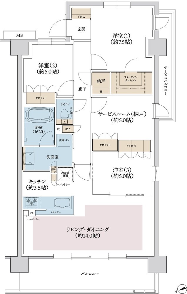 ジェイグラン羽衣 間取り H type