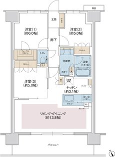ジェイグラン羽衣 間取り M type