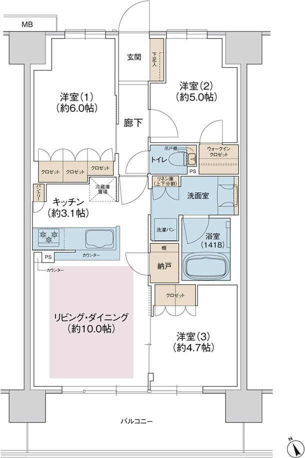 ジェイグラン羽衣 間取り J type