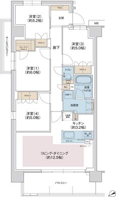 ジェイグラン羽衣 間取り A type