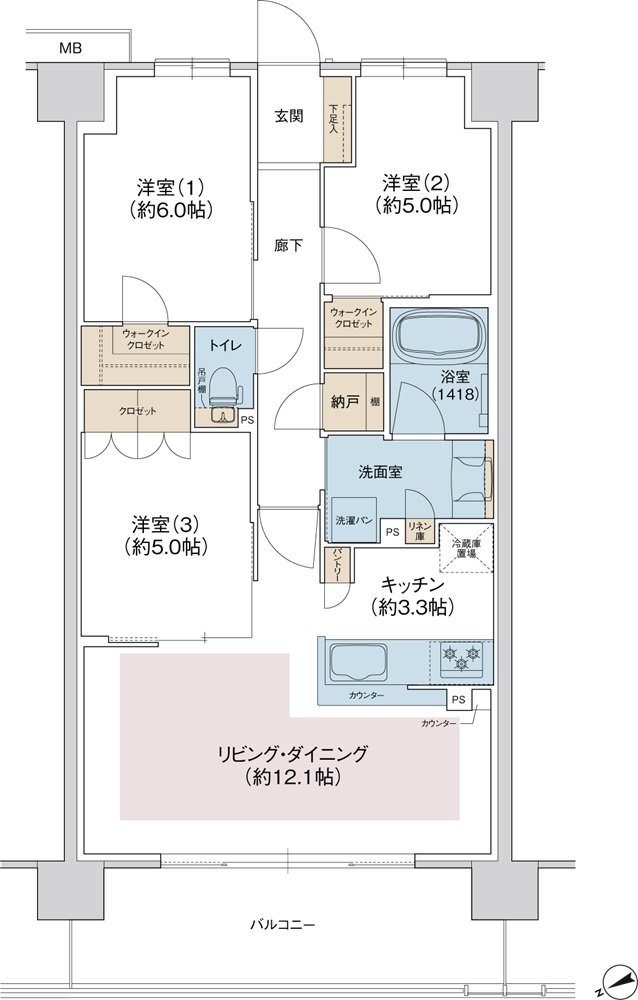 ジェイグラン羽衣 間取り D type