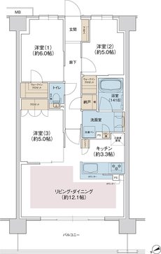 ジェイグラン羽衣 間取り D type