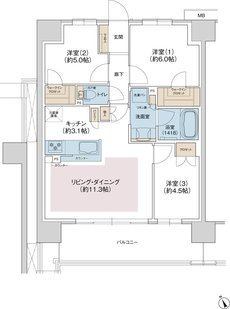 ジェイグラン羽衣 間取り O type