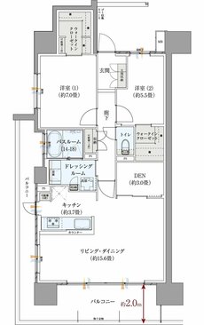 サーパス元今泉スクエアガーデン 間取り Aタイプ（メニュープラン）