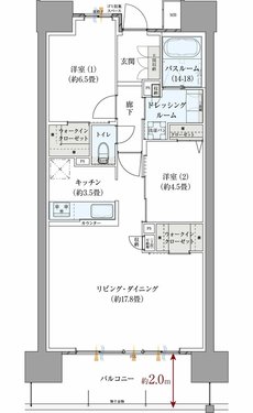 サーパス元今泉スクエアガーデン 間取り Bタイプ（メニュープラン）