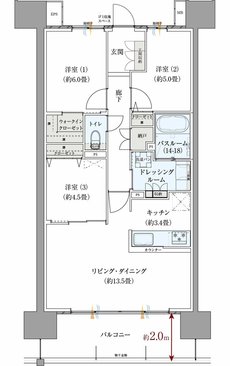 サーパス元今泉スクエアガーデン 間取り Cタイプ