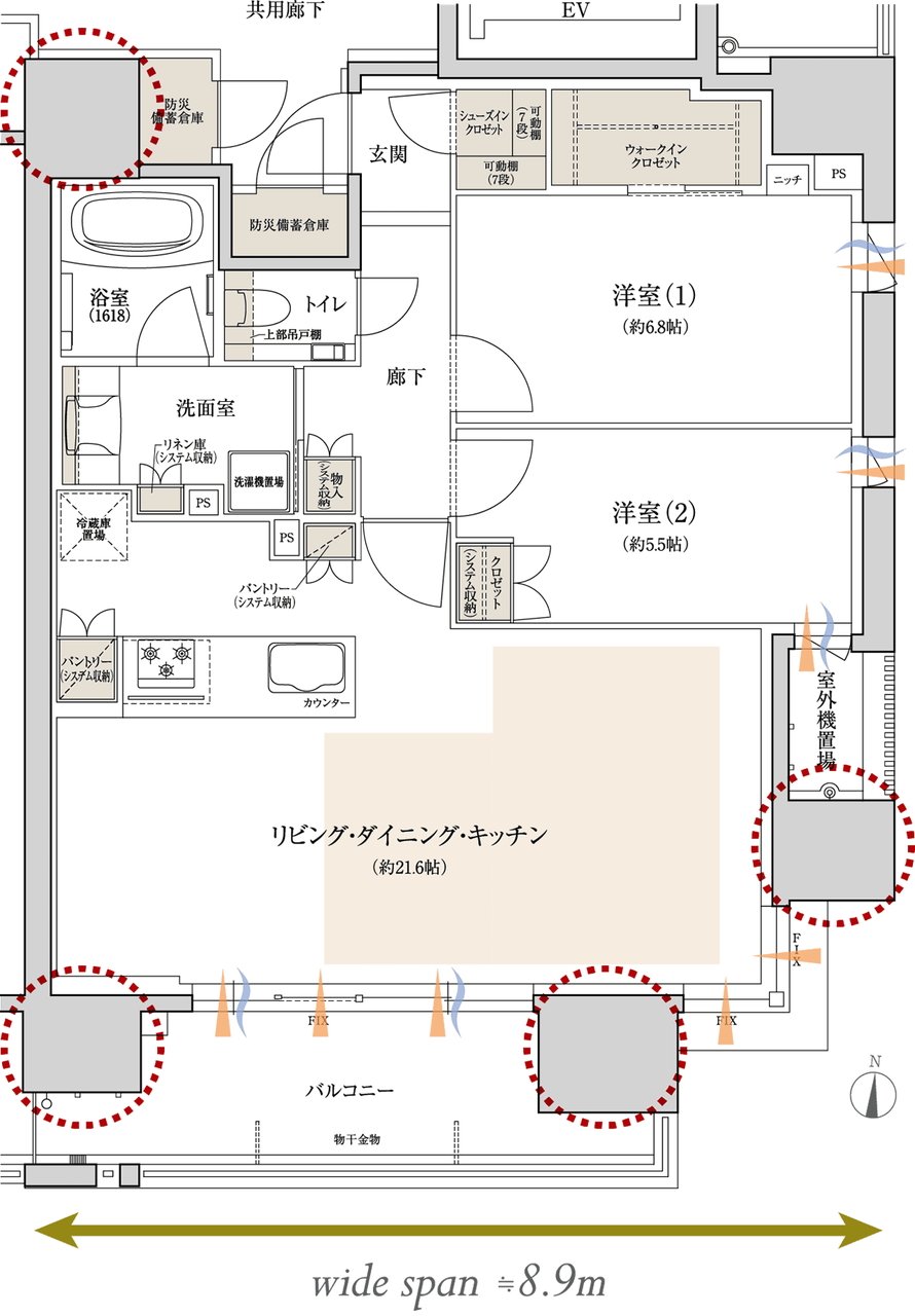 レ・ジェイド名古屋丸の内 間取り B type MENU PLAN 1
