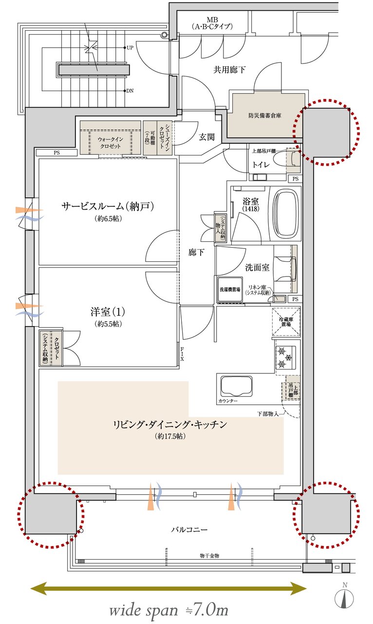 レ・ジェイド名古屋丸の内 間取り A type BASIC PLAN