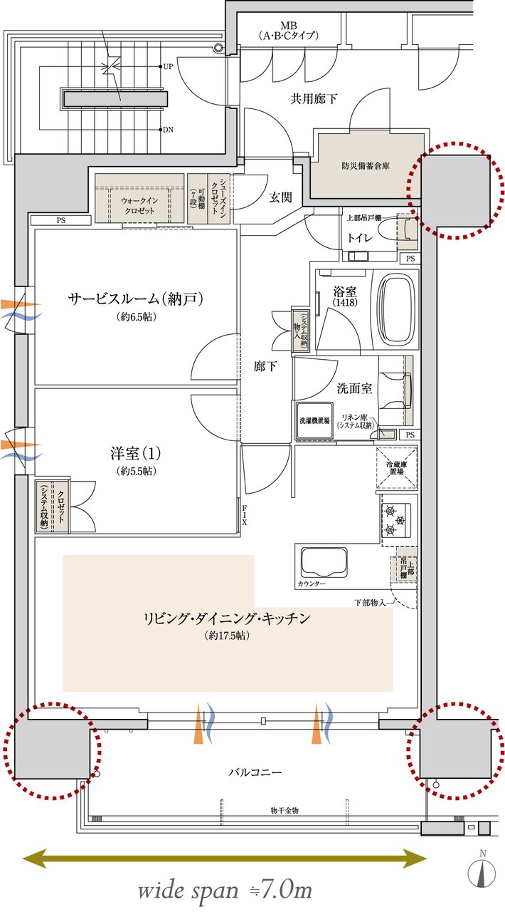 レ・ジェイド名古屋丸の内 間取り A type BASIC PLAN