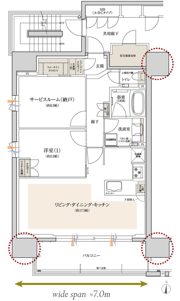 レ・ジェイド名古屋丸の内 間取り A type BASIC PLAN
