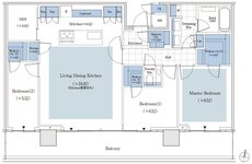 パークタワー渋谷笹塚 間取り P-107Cタイプ