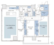 パークタワー渋谷笹塚 間取り P-108Aタイプ