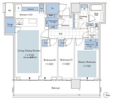パークタワー渋谷笹塚 間取り P-83Dタイプ