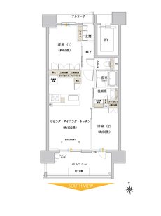 サンクレーア徳川園ザ・マークス／ザ・グラン 間取り B2タイプ（ザ・マークス）