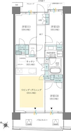 ジオ板橋浮間舟渡 間取り B4タイプ
