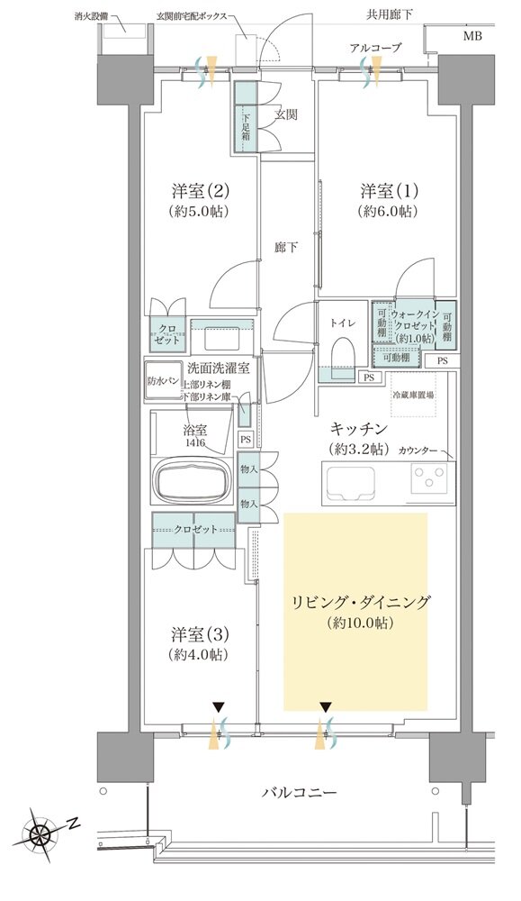 ジオ板橋浮間舟渡 間取り I7タイプ(4期1次)