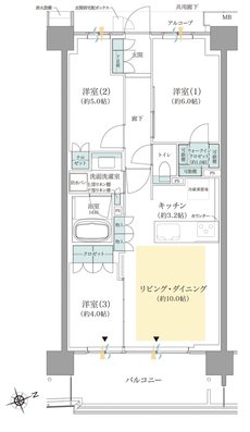 ジオ板橋浮間舟渡 間取り I7タイプ（3期2次）