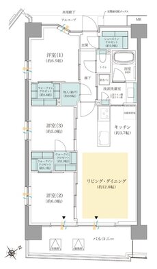 ジオ板橋浮間舟渡 間取り D1タイプ