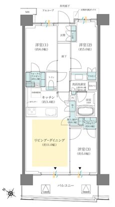 ジオ板橋浮間舟渡 間取り B4タイプ