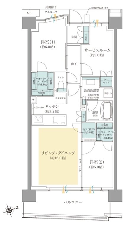 ジオ板橋浮間舟渡 間取り D8タイプ