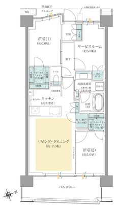 ジオ板橋浮間舟渡 間取り D8タイプ
