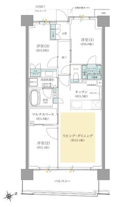 ジオ板橋浮間舟渡 間取り D3タイプ