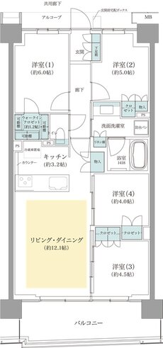 ジオ板橋浮間舟渡 間取り C9タイプ（先着順）