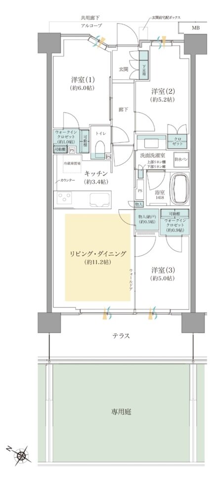 ジオ板橋浮間舟渡 間取り G4gタイプ