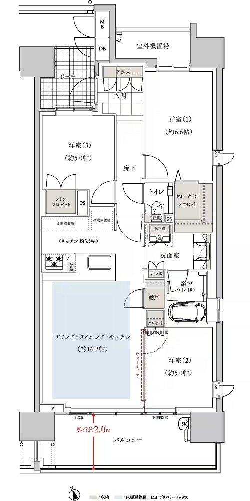 マストスクエア千種神田町 間取り Dタイプ