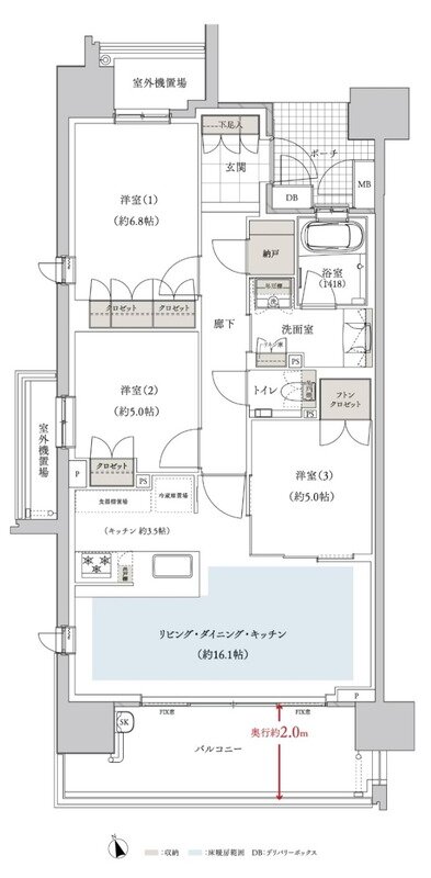 マストスクエア千種神田町 間取り Aタイプ