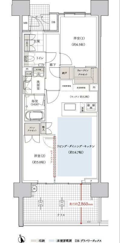 マストスクエア千種神田町 間取り Btタイプ