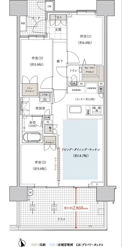 マストスクエア千種神田町 間取り Ctタイプ
