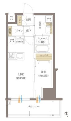 オープンレジデンシア室見 間取り D2タイプ
