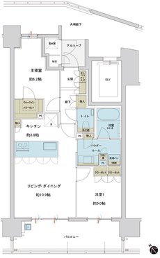 グランドオーク九品寺ルクス 間取り D type