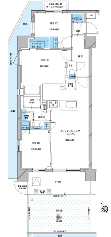 プレシス戸田公園ヴェルデ 間取り Egタイプ