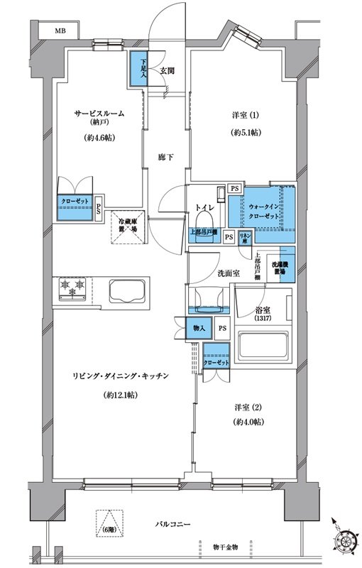 プレシス戸田公園ヴェルデ 間取り Iタイプ