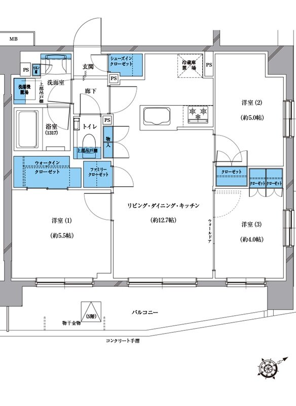 プレシス戸田公園ヴェルデ 間取り Oタイプ