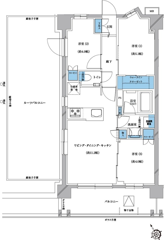 プレシス戸田公園ヴェルデ 間取り Frタイプ