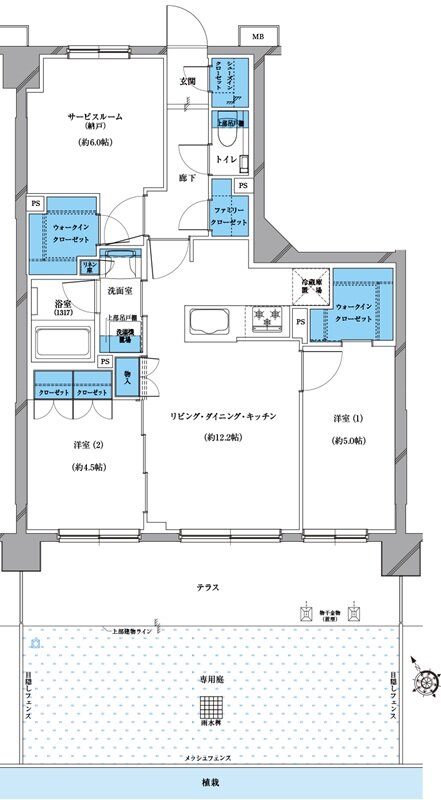 プレシス戸田公園ヴェルデ 間取り Ggタイプ