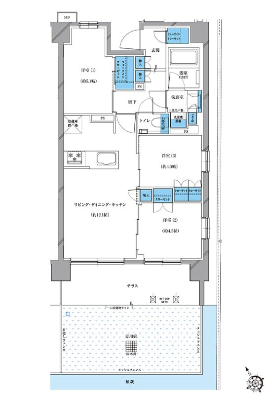プレシス戸田公園ヴェルデ 間取り Jgタイプ