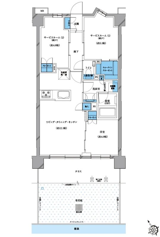 プレシス戸田公園ヴェルデ 間取り Igタイプ