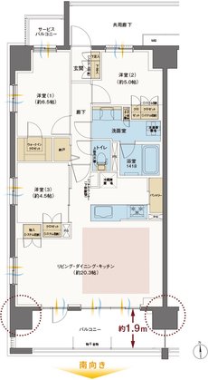 レーベン野々市 ONETHEREA 間取り A type(Select Plan)