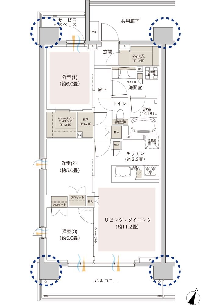 ウエリス相模大野 間取り I type