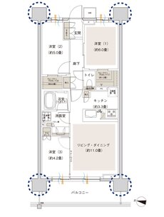 ウエリス相模大野 間取り P1 type