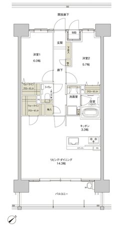 サンズガラリエ中野駅西 間取り C TYPE[menu1]
