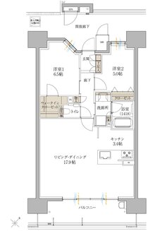 サンズガラリエ倉敷駅西 間取り B TYPE（メニュープラン）