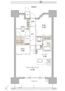 サンズガラリエ倉敷駅西 間取り C TYPE（メニュープラン）