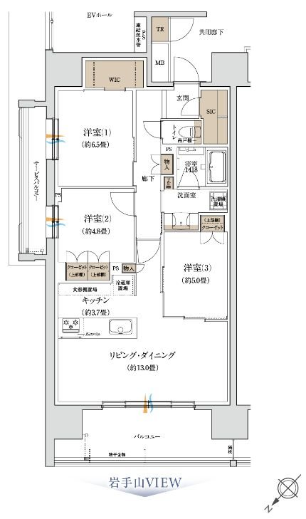 ザ・ミッドシティ盛岡駅西通 間取り J type