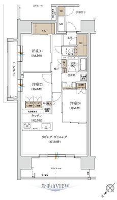 ザ・ミッドシティ盛岡駅西通 間取り J type
